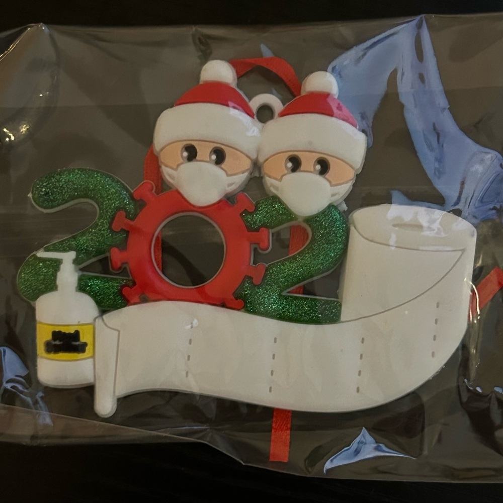 Festive 2020 Ornament with Santa Figures